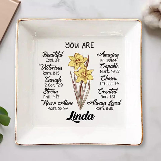 A Friend Is Like A Flower - Bestie Custom Jewelry Dish