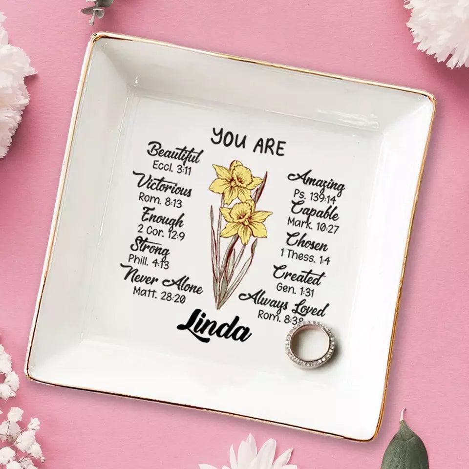 A Friend Is Like A Flower - Bestie Custom Jewelry Dish