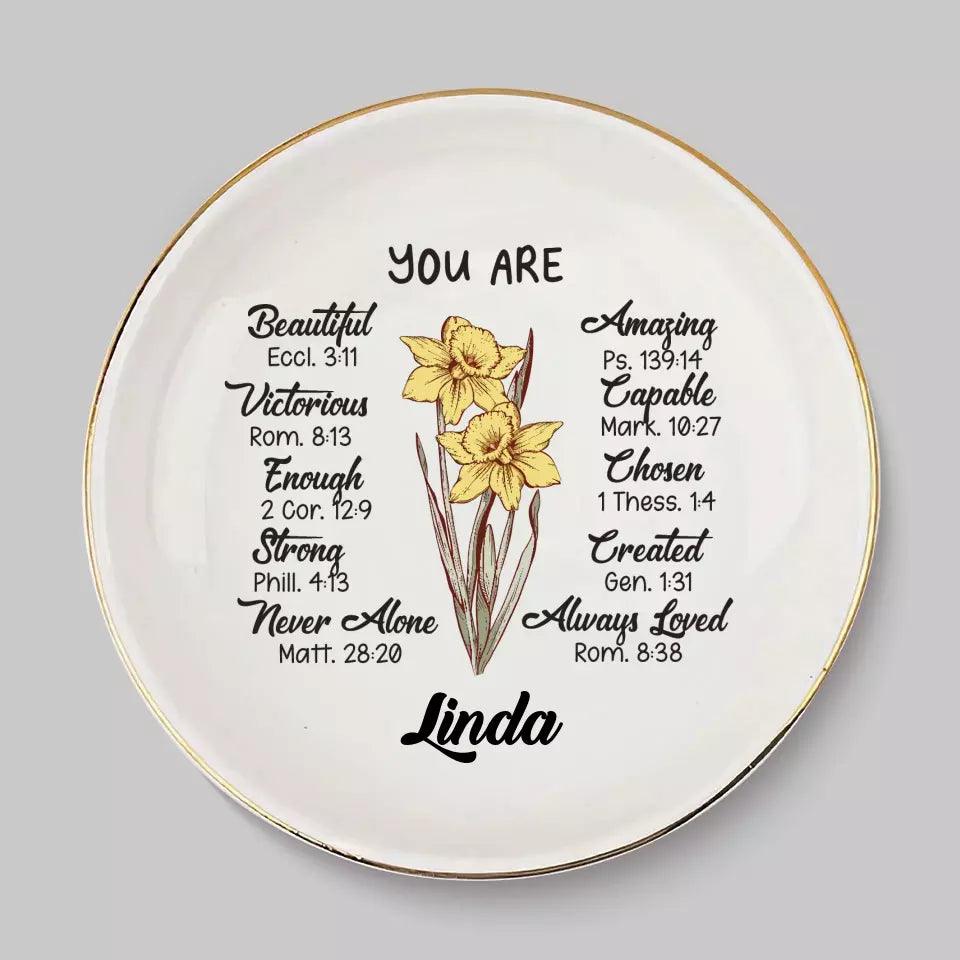 A Friend Is Like A Flower - Bestie Custom Jewelry Dish