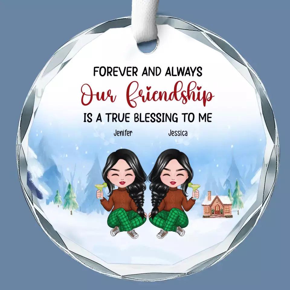 Forever and Always Besties forever - Bestie Custom Ornament