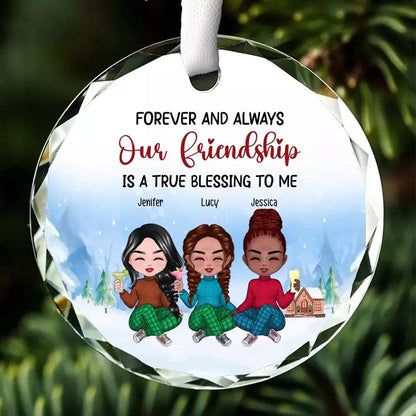 Forever and Always Besties forever - Bestie Custom Ornament