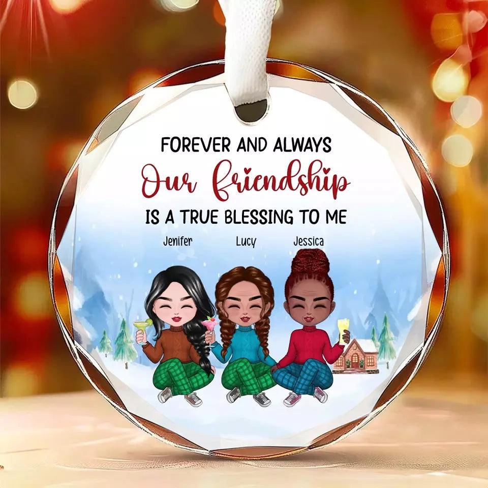 Forever and Always Besties forever - Bestie Custom Ornament