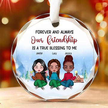 Forever and Always Besties forever - Bestie Custom Ornament