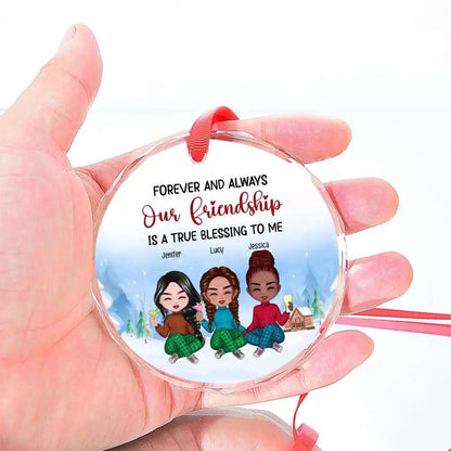 Forever and Always Besties forever - Bestie Custom Ornament