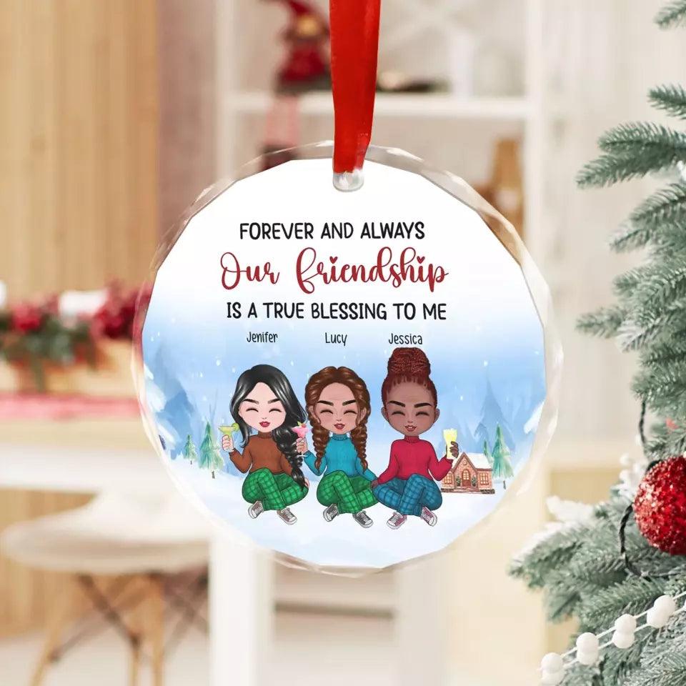 Forever and Always Besties forever - Bestie Custom Ornament