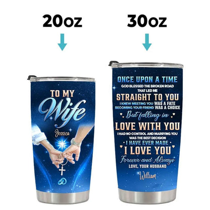 Once Upon A Time - Couple Custom Tumbler - Gift For Wife, Anniversary Gift