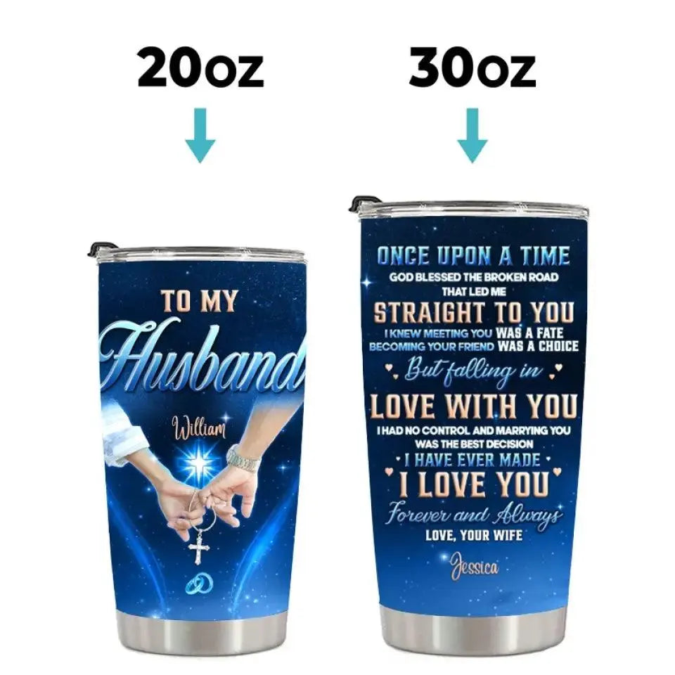 Once Upon A Time - Couple Custom Tumbler - Gift For Husband, Anniversary Gift Ducon Space