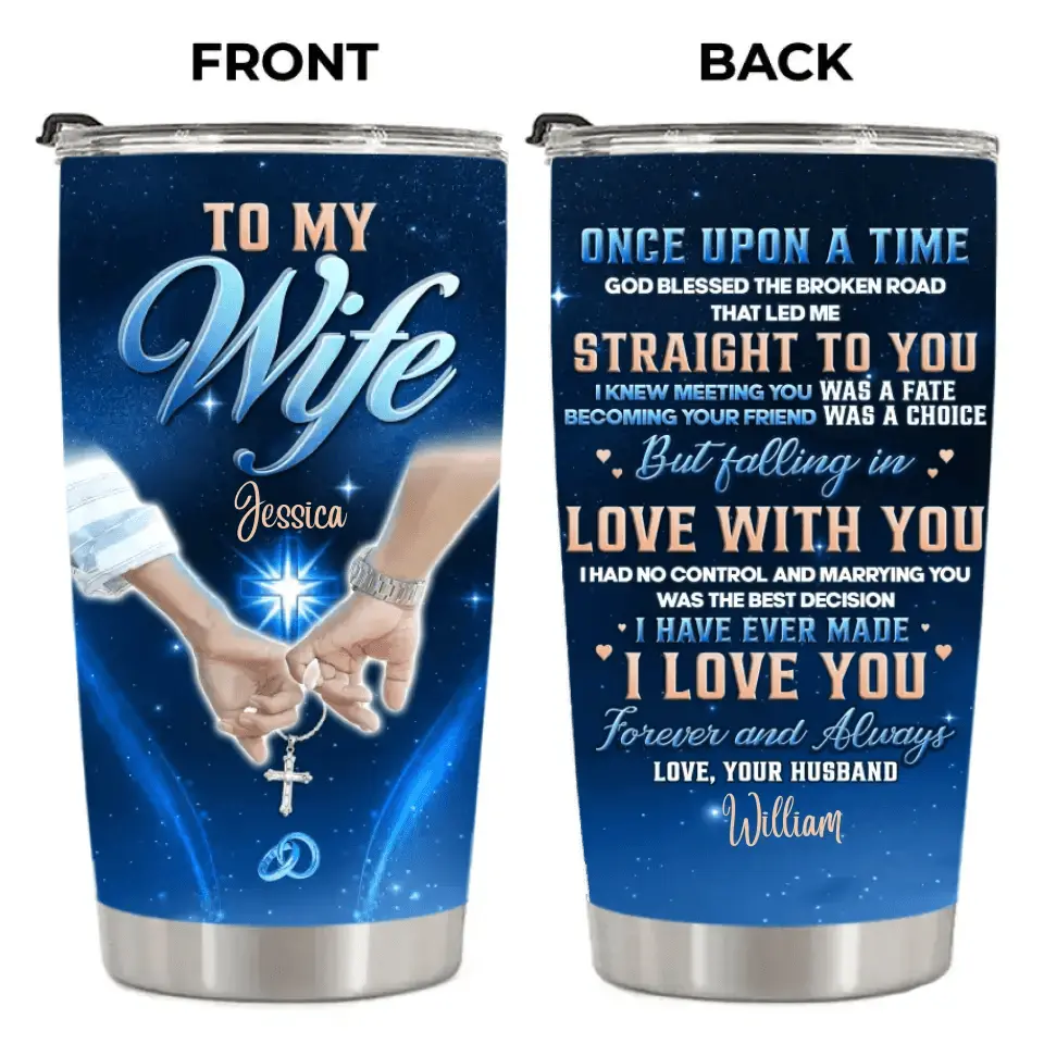 Once Upon A Time - Couple Custom Tumbler - Gift For Wife, Anniversary Gift Ducon Space