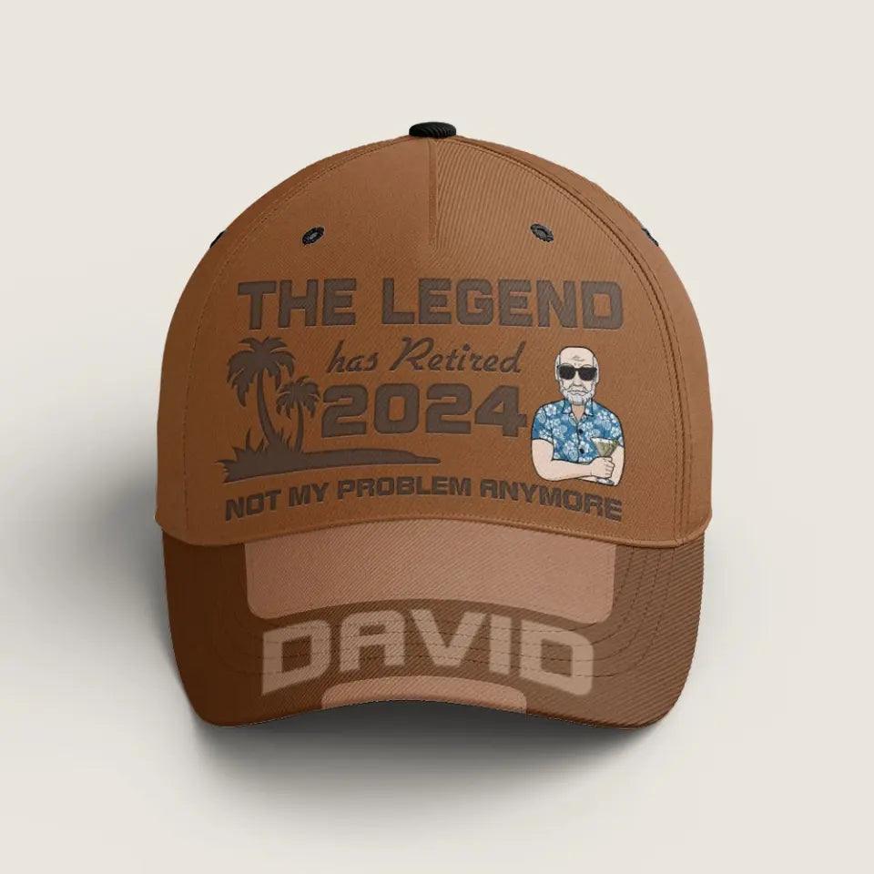 The Legend Has Retired - Personalized Custom Hat