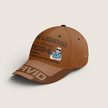 The Legend Has Retired - Personalized Custom Hat - Custom Beach Vintage Classic Cap