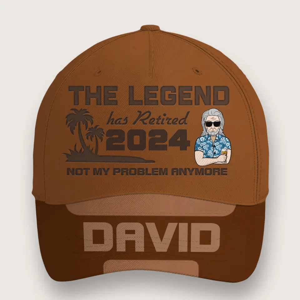 The Legend Has Retired - Personalized Custom Hat