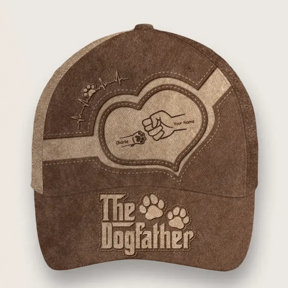 The Dogfather - Dog Personalized CustomCap - Gift For Pet Owners, Pet Lovers TeeInBlue