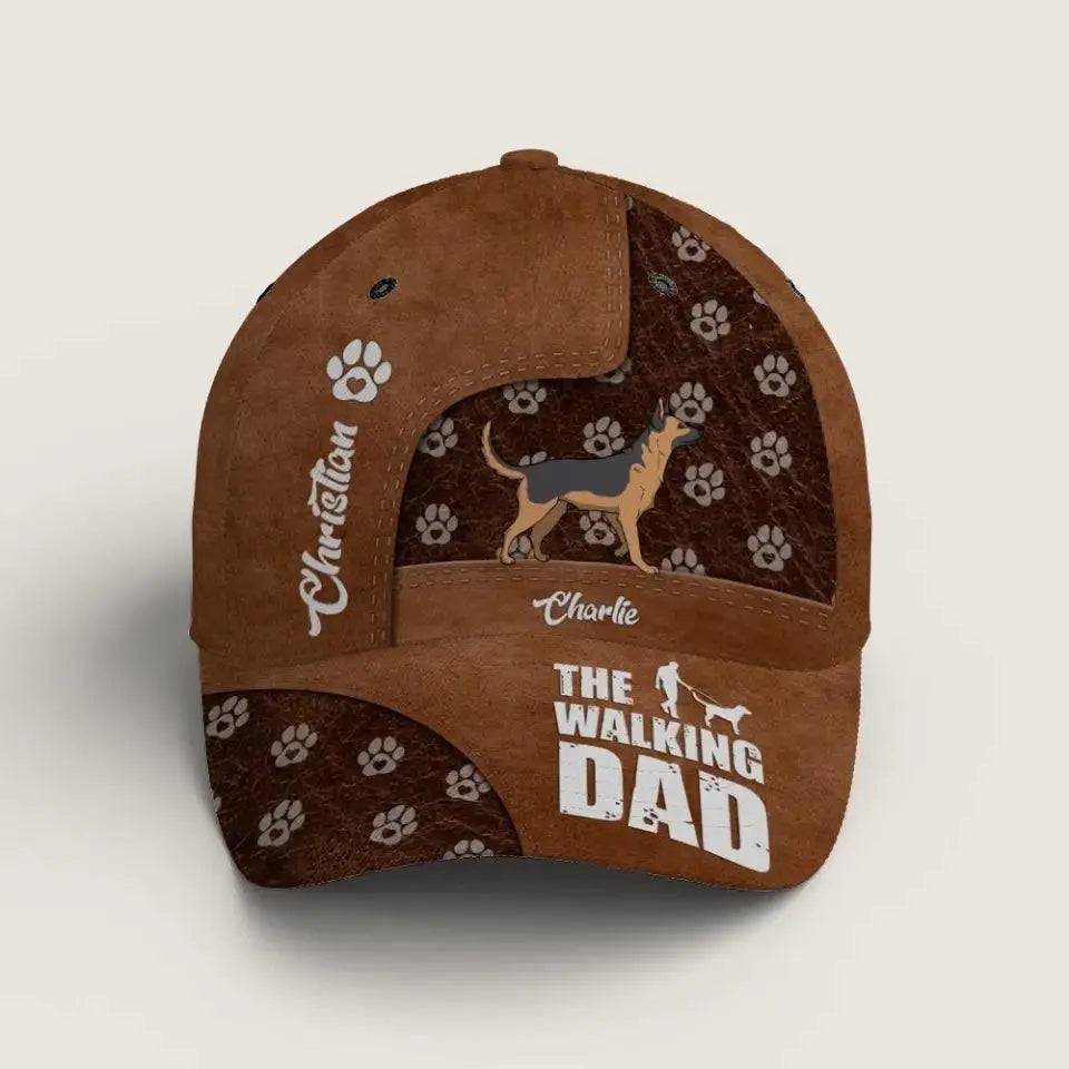 The Walking Dad - Dog Personalized Custom Hat TeeInBlue