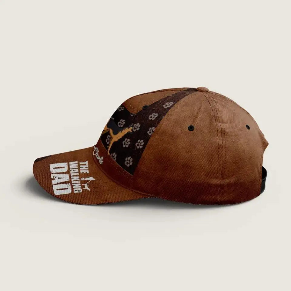 The Walking Dad - Dog Personalized Custom Hat TeeInBlue