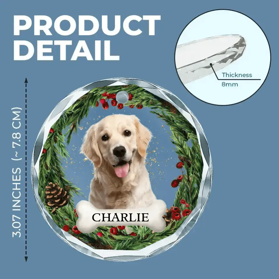 Custom Photo I'm Always With You - Memorial Personalized Custom Circle Glass Ornament TeeInBlue