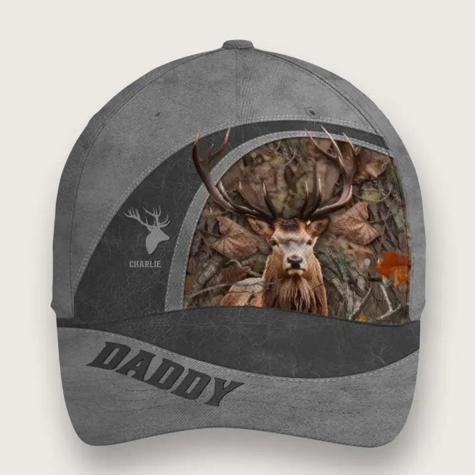 Best Buckin' Dad Papa Grandpa Hunting Personalized Classic Cap