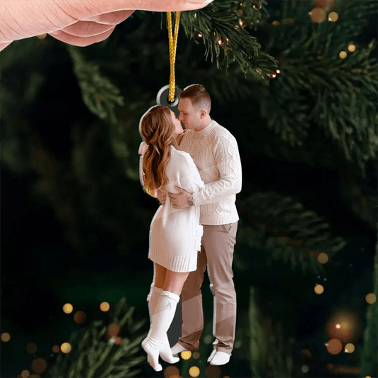 You and Me Personalized Acrylic Shaped Ornament - Christmas Gift for Couples, Wife, Husband, Boyfriend, Girlfriend