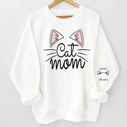 Custom Cat Names Sweatshirt & Hoodie - Perfect for Cat Moms - Gifts for Cat Lovers, Cat Mom