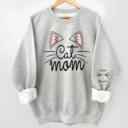 Custom Cat Names Sweatshirt & Hoodie - Perfect for Cat Moms - Gifts for Cat Lovers, Cat Mom