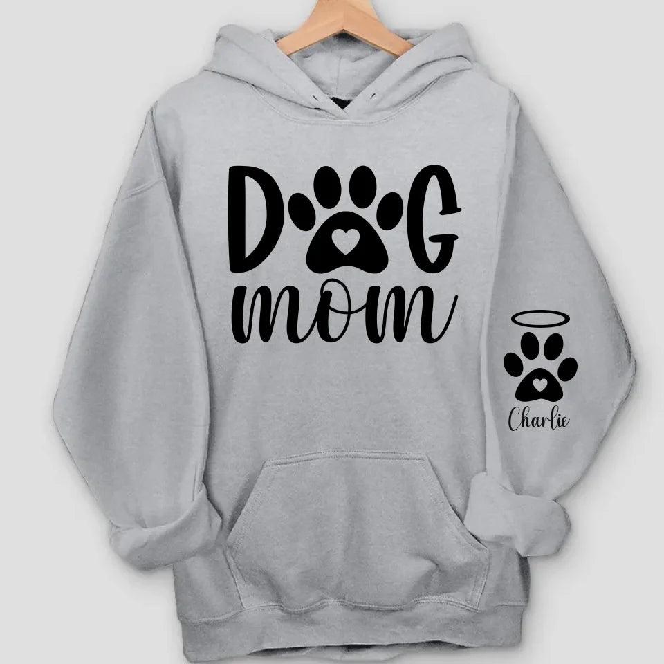 Custom Dog Mom Sweatshirt & Hoodie – Personalized Names on Sleeves | Gift for Dog Lovers