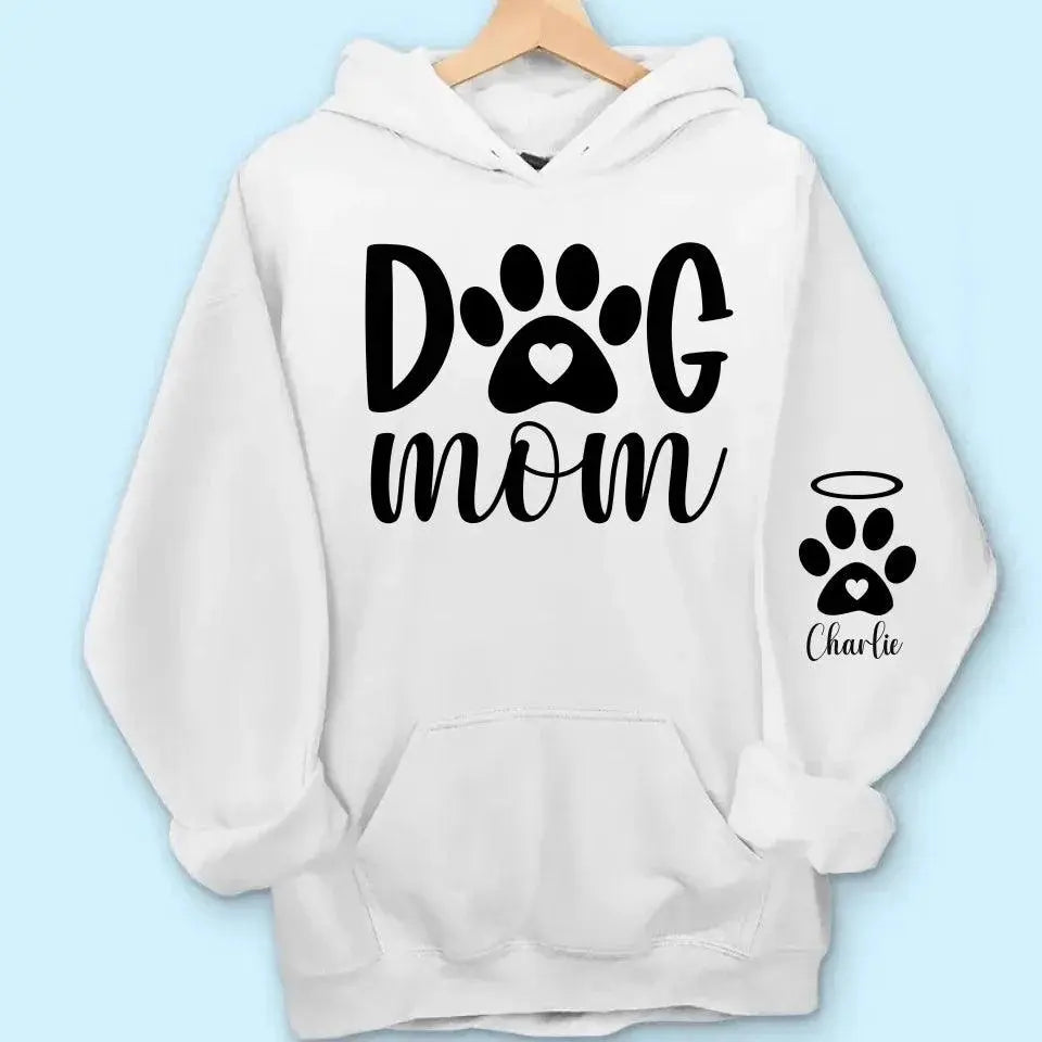 Custom Dog Mom Sweatshirt & Hoodie – Personalized Names on Sleeves | Gift for Dog Lovers Dreamship