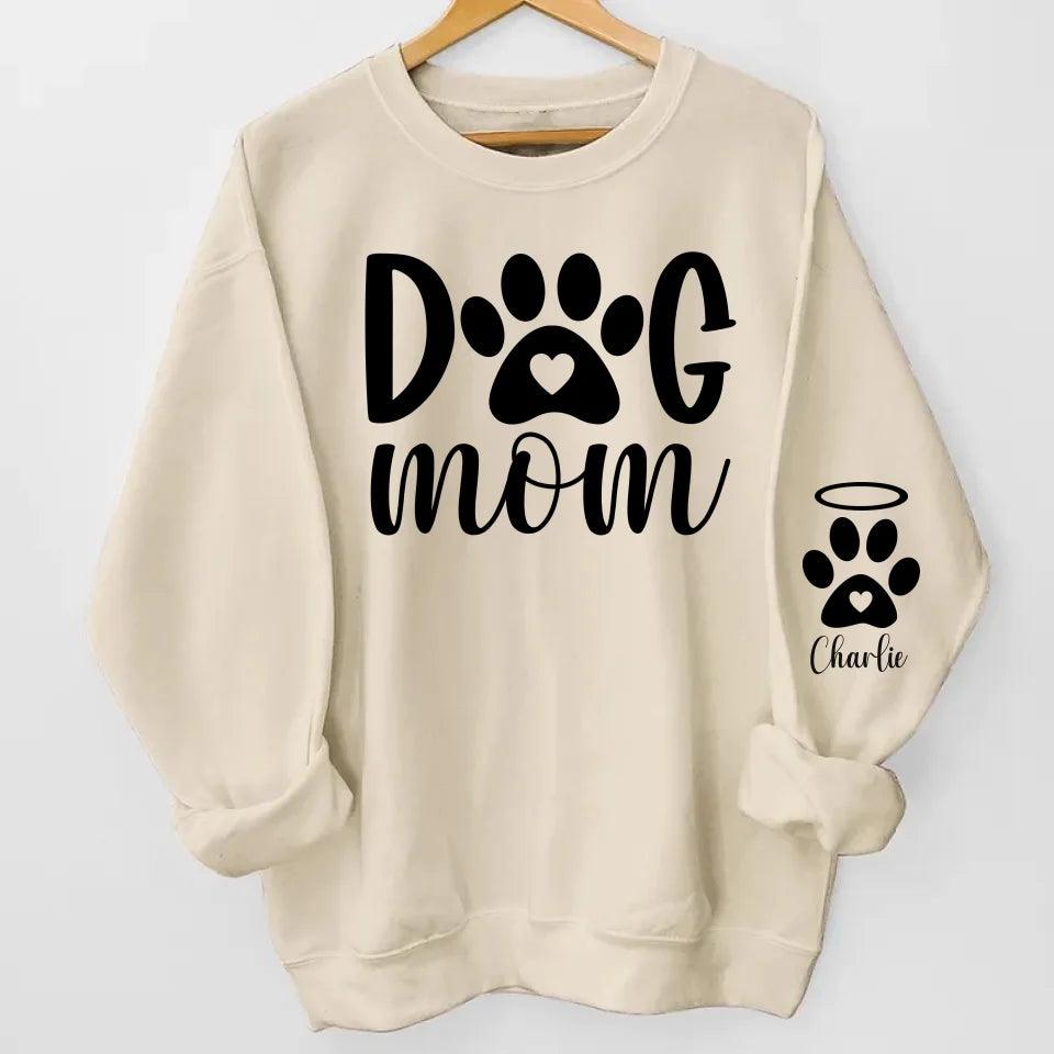 Custom Dog Mom Sweatshirt & Hoodie – Personalized Names on Sleeves | Gift for Dog Lovers