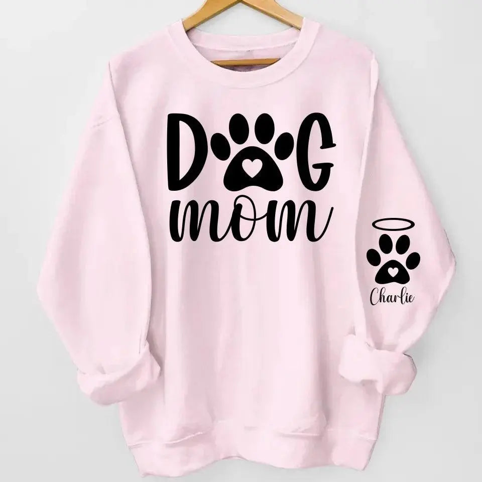 Custom Dog Mom Sweatshirt & Hoodie – Personalized Names on Sleeves | Gift for Dog Lovers Dreamship