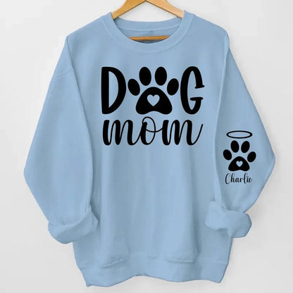 Custom Dog Mom Sweatshirt & Hoodie – Personalized Names on Sleeves | Gift for Dog Lovers