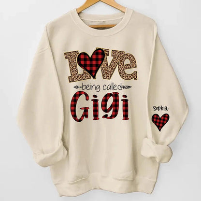Love Being Called Grandma Sweatshirt, Christmas Nana Sweatshirt, Custom Grandma Claus Christmas Sweatshirt & Hoodie