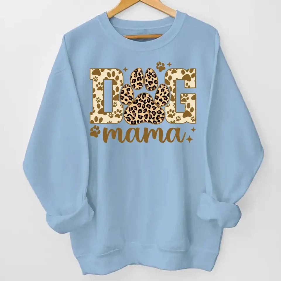 Proudly Wear Your Dog Mama Love - Leopard Sleeve Shirt with Custom Dog Names, Personalized Gift for Dog Moms and Dog Lovers Dreamship