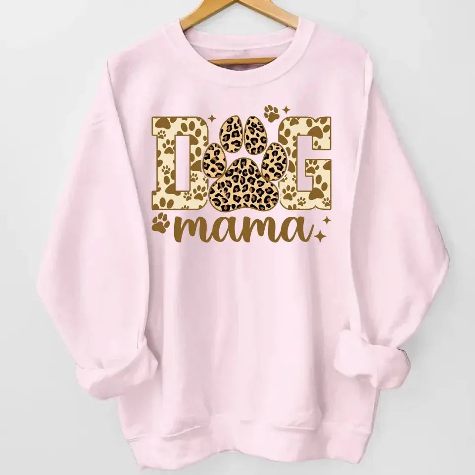 Proudly Wear Your Dog Mama Love - Leopard Sleeve Shirt with Custom Dog Names, Personalized Gift for Dog Moms and Dog Lovers Dreamship