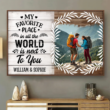 My Favorite Love Story Is Ours - Custom Photo Horizontal Poster, Personalized Anniversary Gift for Husband and Wife