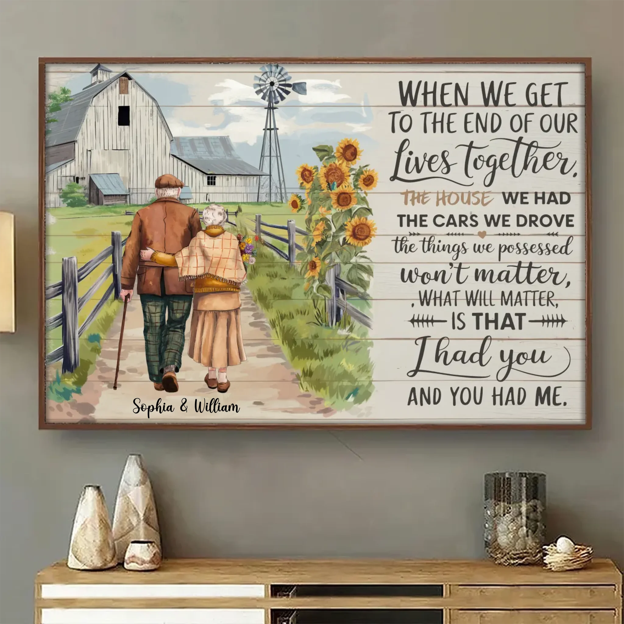 When We Get to the End of Our Lives Together - Personalized Old Couple Poster, Custom Family Wall Art Gift POSFEB10335142