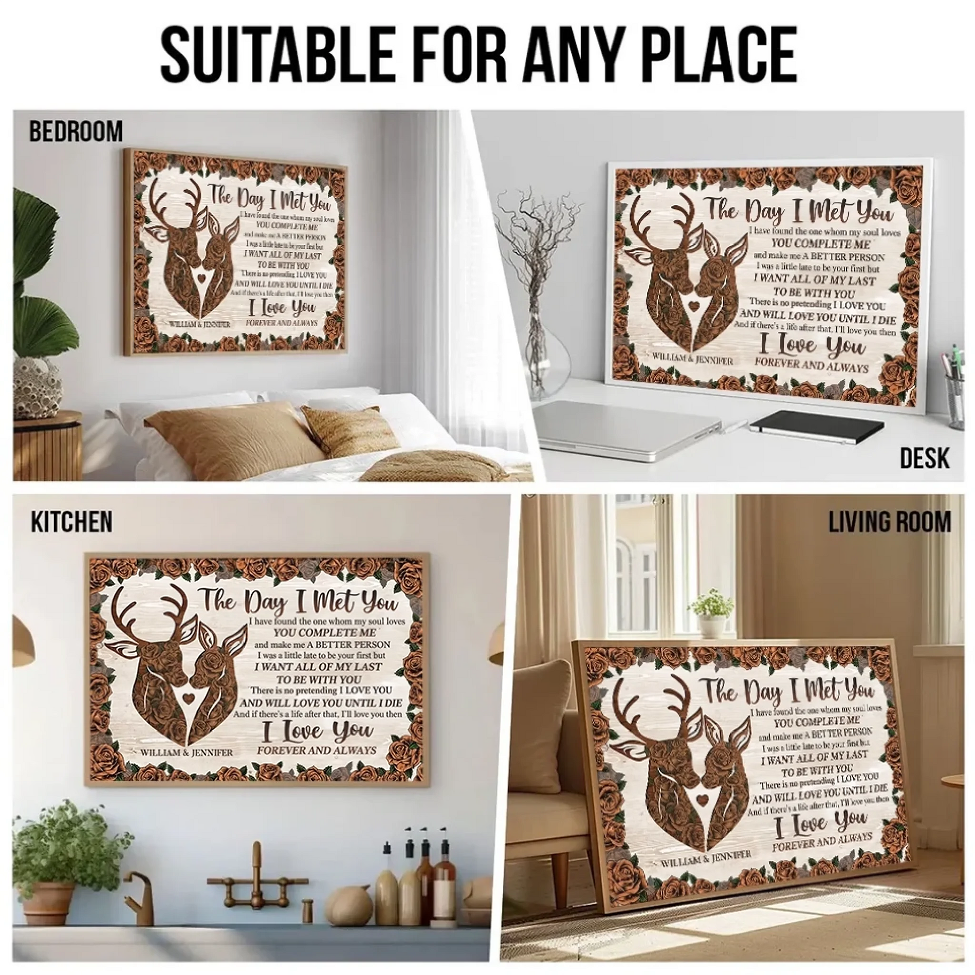 5. You Complete Me – Personalized Horizontal Poster – Heartfelt Gift for Husband, Wife or Couples - POS-MAY25-022-HA