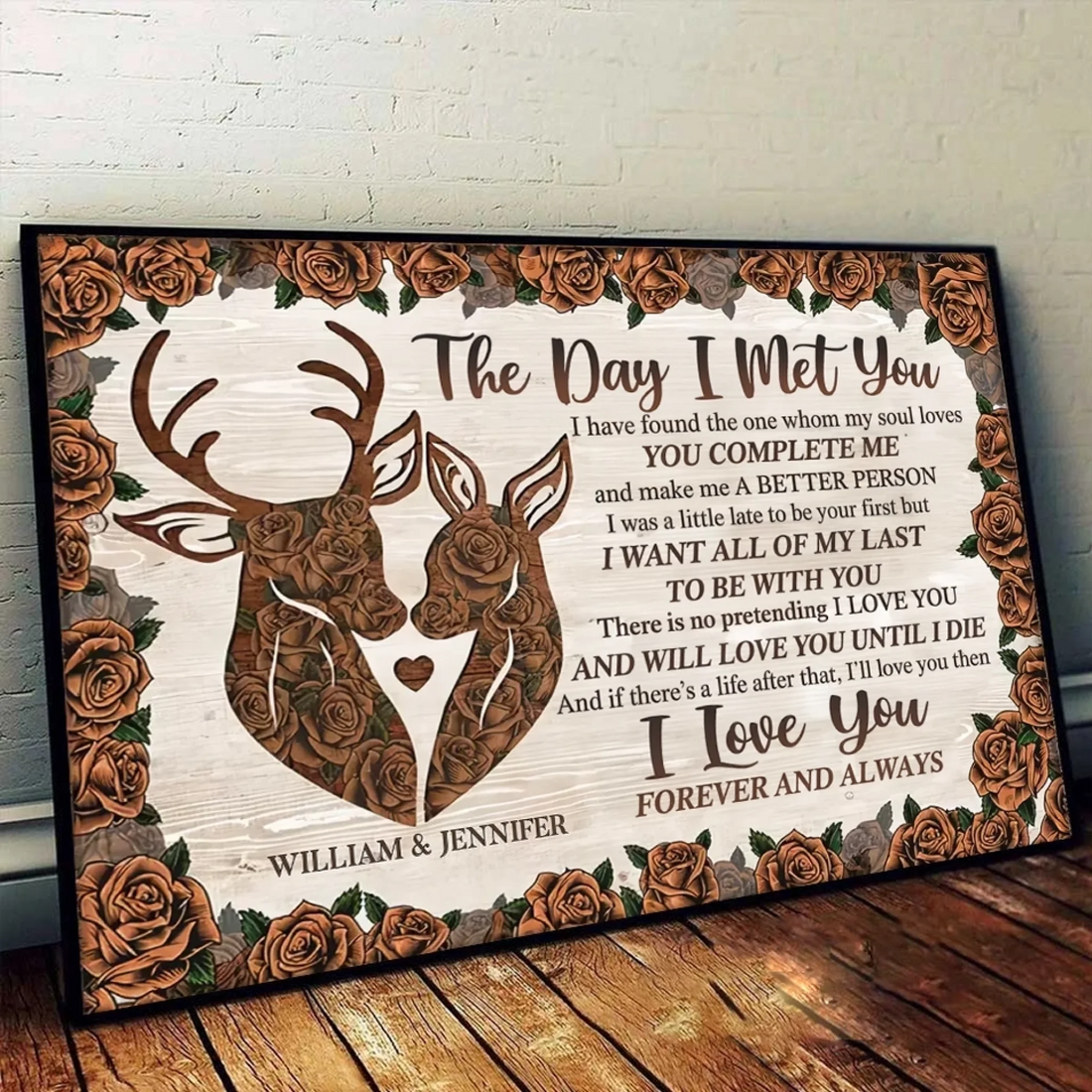 1. You Complete Me – Personalized Horizontal Poster – Heartfelt Gift for Husband, Wife or Couples - POS-MAY25-022-HA