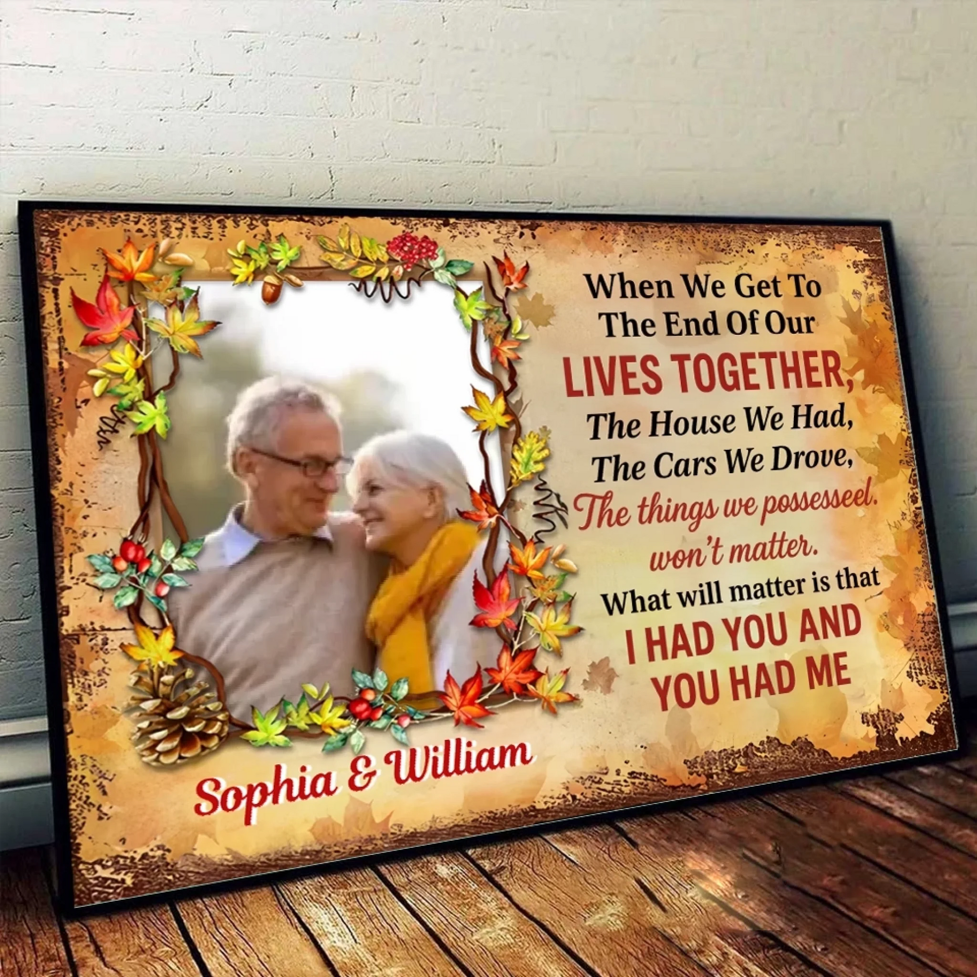 3. When We Get Old Together – Personalized Fall Wall Art – Custom Photo Poster Gift for Couples - POS-MAY25-024-HA