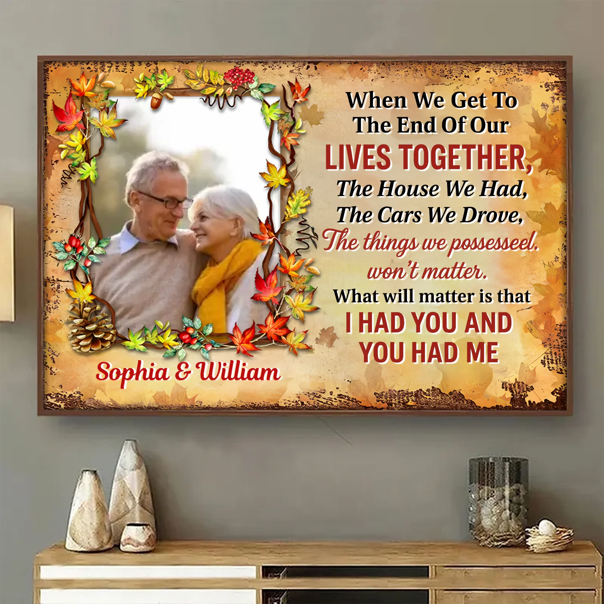 When We Get Old Together – Personalized Fall Wall Art – Custom Photo Poster Gift for Couples - POS-MAY25-024-HA