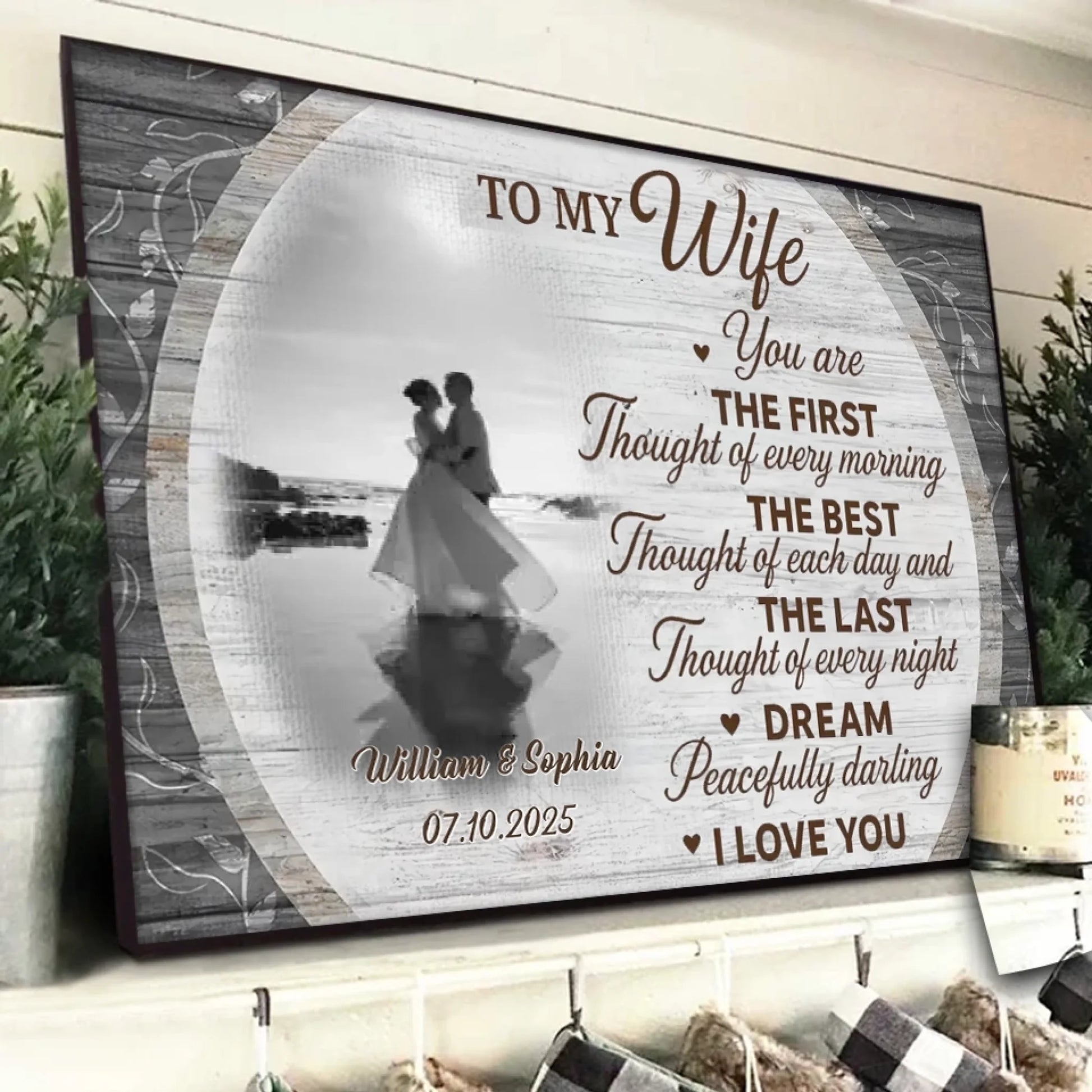 2. Personalized Horizontal Photo Poster – Romantic Gift for Couples - POS-MAY25-021-HA