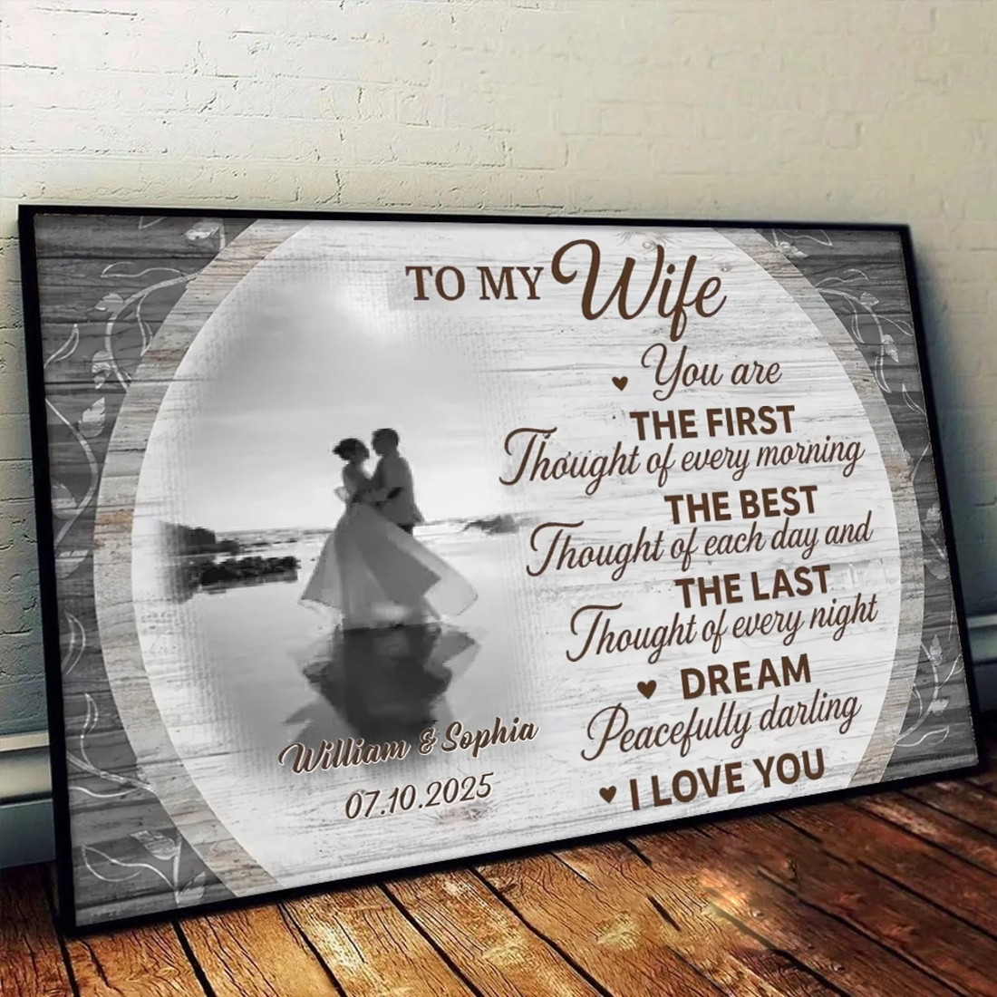 3. Personalized Horizontal Photo Poster – Romantic Gift for Couples - POS-MAY25-021-HA