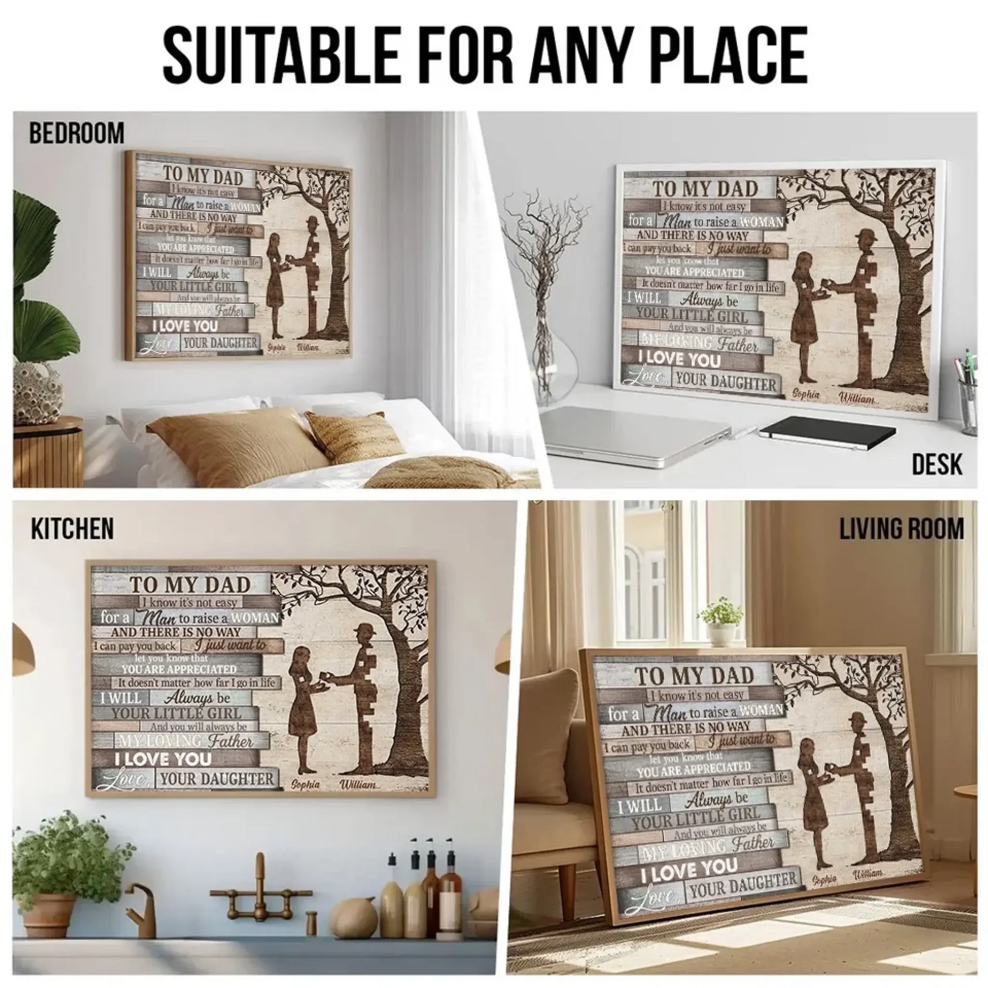 5. I Will Always Be Your Little Girl – Personalized Horizontal Poster, Heartwarming Gift from Daughter to Dad or Mom - POS-MAY25-013-HA