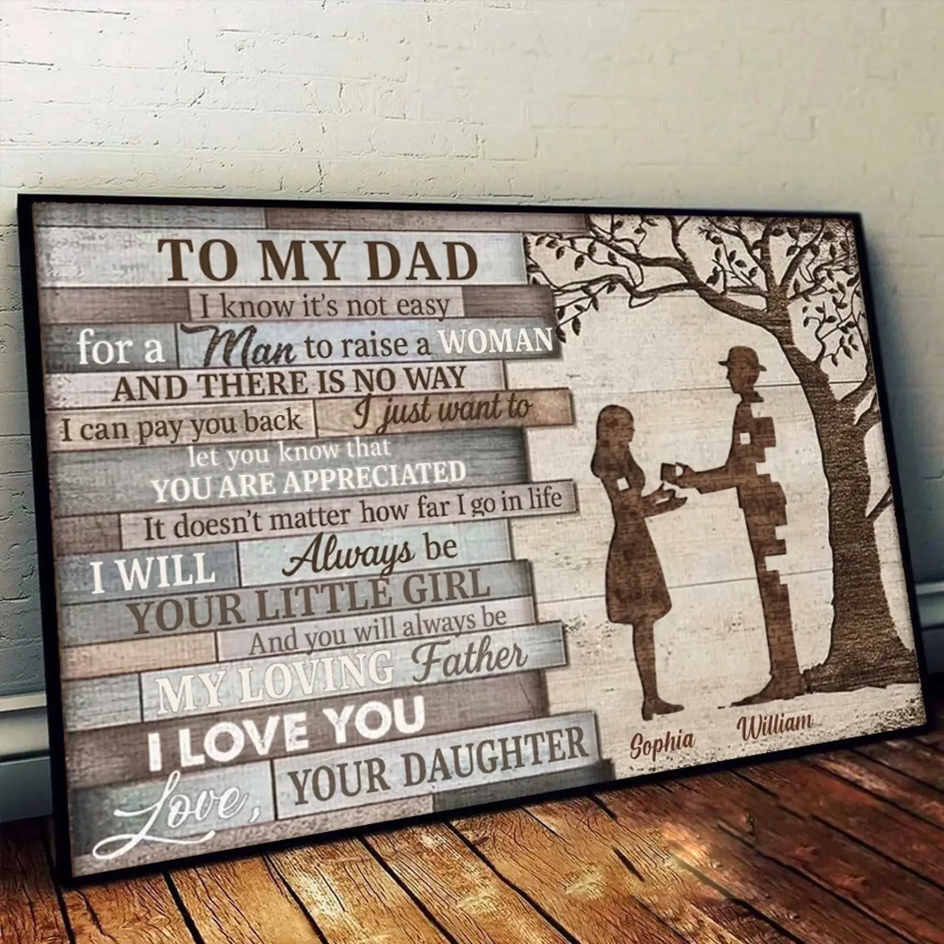 3. I Will Always Be Your Little Girl – Personalized Horizontal Poster, Heartwarming Gift from Daughter to Dad or Mom - POS-MAY25-013-HA