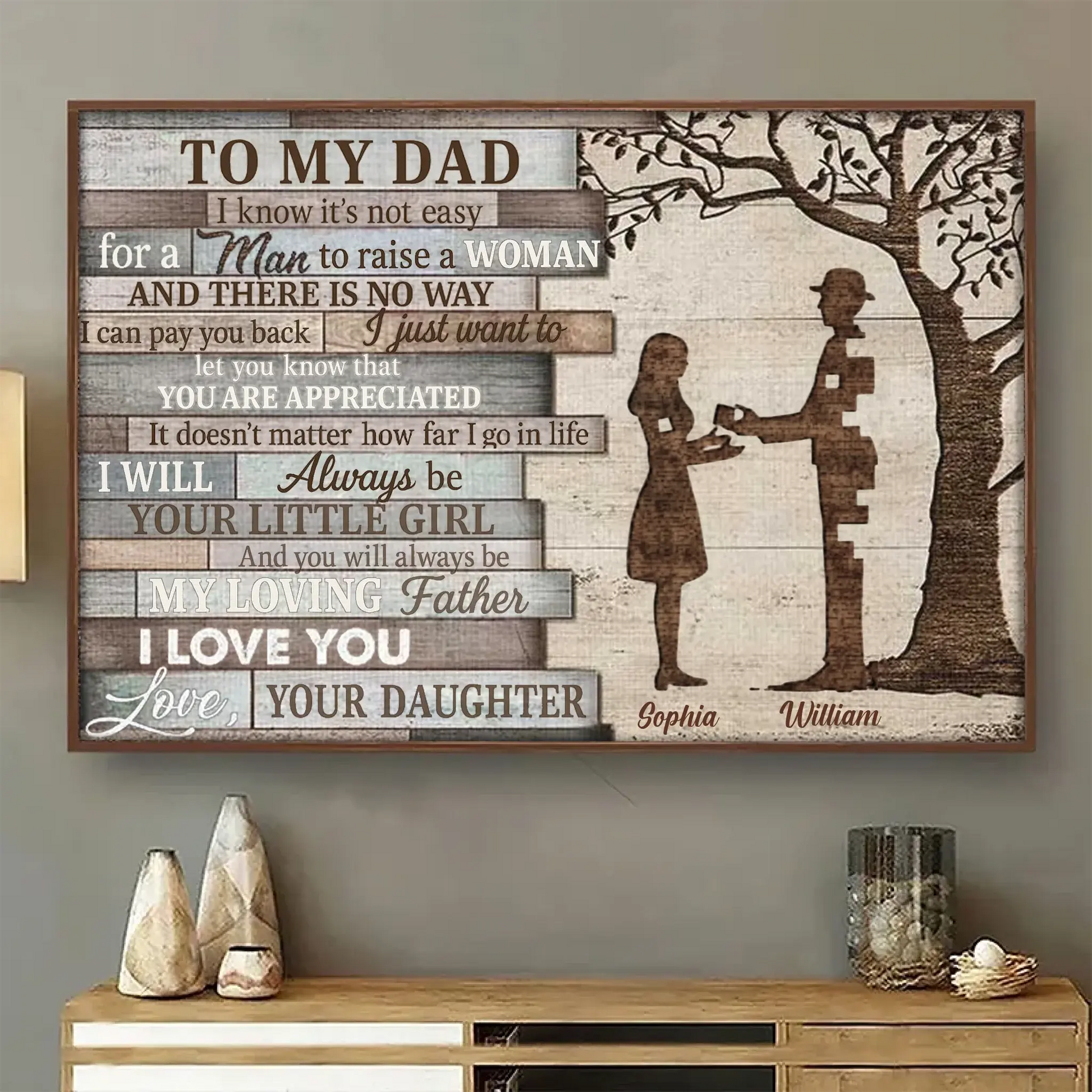 I Will Always Be Your Little Girl – Personalized Horizontal Poster, Heartwarming Gift from Daughter to Dad or Mom - POS-MAY25-013-HA Duconspace