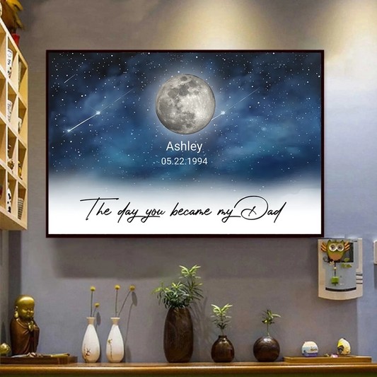 1. The Days You Became Our Dad - Family Personalized Custom Horizontal Poster - Father's Day, Gift For Dad, Grandpa - POS-MAY25-005-HA