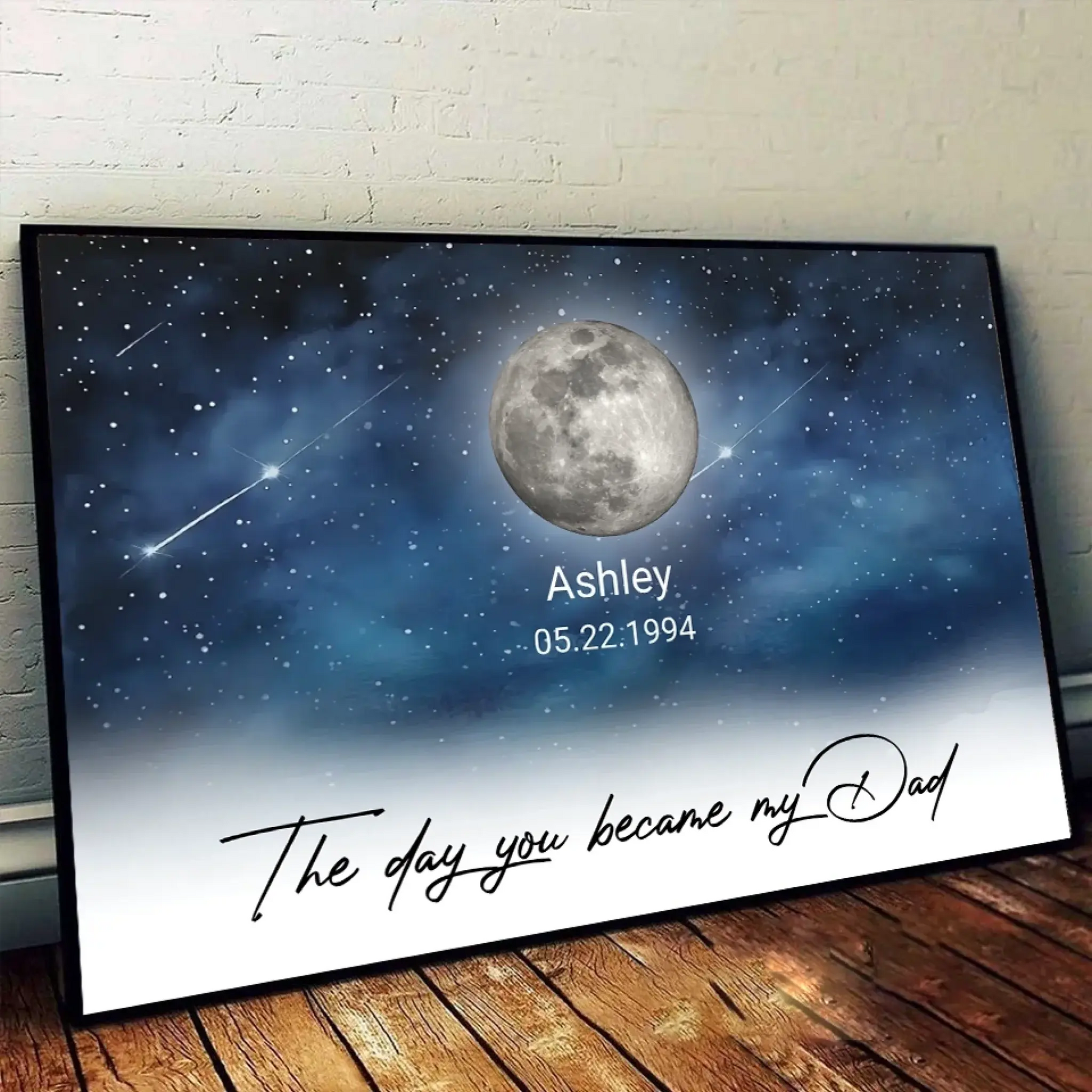 3. The Days You Became Our Dad - Family Personalized Custom Horizontal Poster - Father's Day, Gift For Dad, Grandpa - POS-MAY25-005-HA