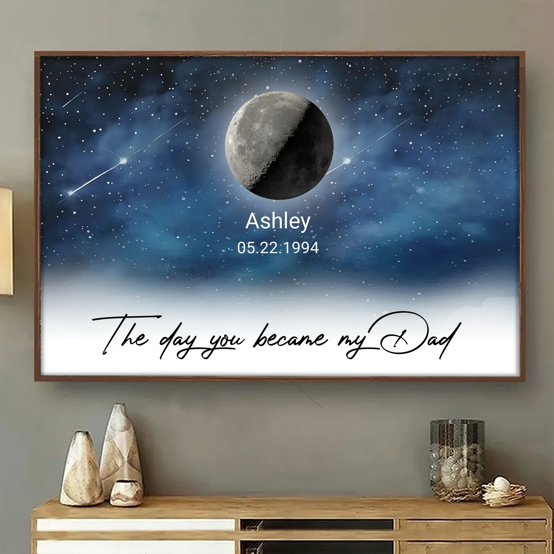 The Days You Became Our Dad - Family Personalized Custom Horizontal Poster - Father's Day, Gift For Dad, Grandpa - POS-MAY25-005-HA Duconspace