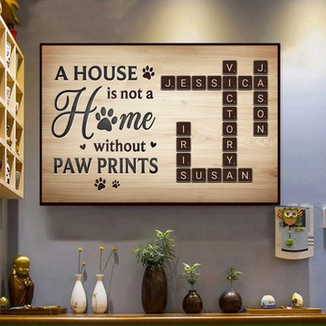 1. Where Paws Roam, Love Is Always Home – Memorial Personalized Horizontal Poster, Sympathy Gift for Pet Owners and Animal Lovers - POS-MAY25-001-HA