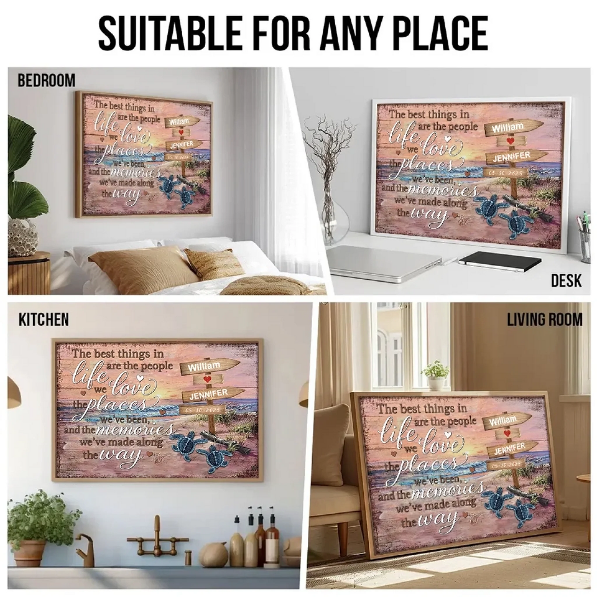 4. The Best Things in Life Are the Memories We've Made Along the Way – Personalized Horizontal Poster, Custom Gift to Celebrate Shared Moments - POS-MAY25-009-HA