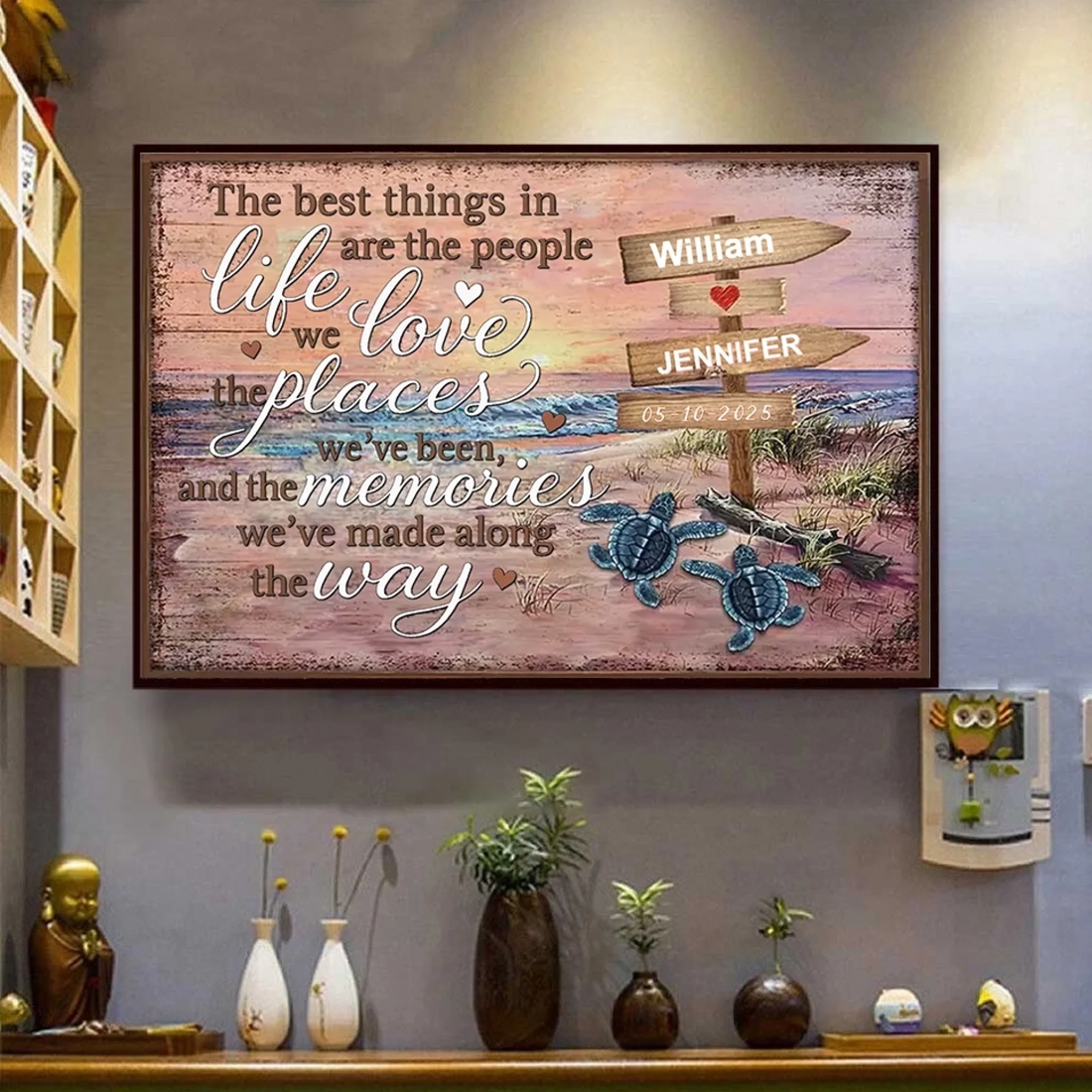 1. The Best Things in Life Are the Memories We've Made Along the Way – Personalized Horizontal Poster, Custom Gift to Celebrate Shared Moments - POS-MAY25-009-HA