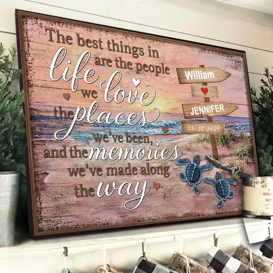1. The Best Things in Life Are the Memories We've Made Along the Way – Personalized Horizontal Poster, Custom Gift to Celebrate Shared Moments - POS-MAY25-009-HA