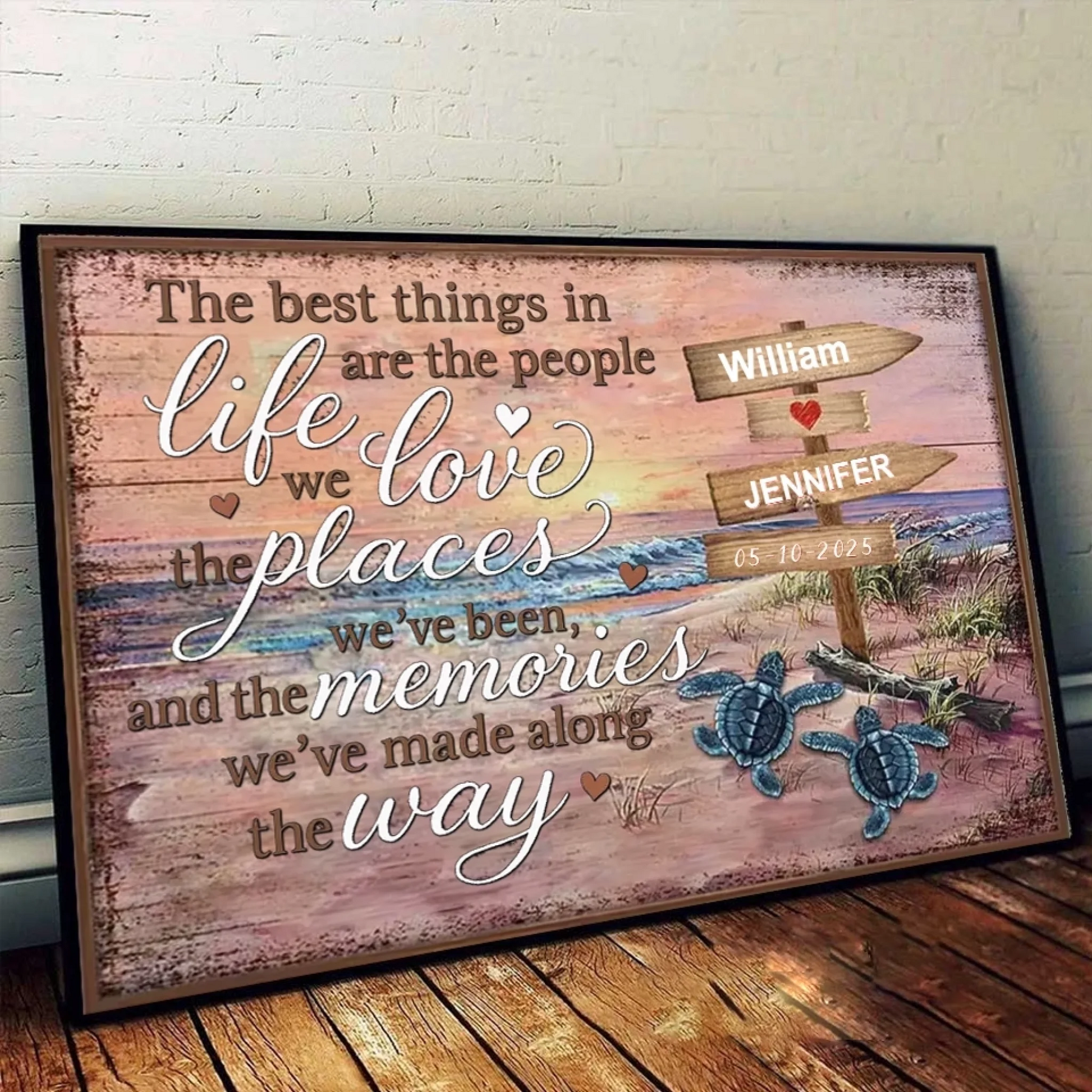 3. The Best Things in Life Are the Memories We've Made Along the Way – Personalized Horizontal Poster, Custom Gift to Celebrate Shared Moments - POS-MAY25-009-HA